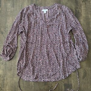 Motherhood Maternity V-Neck Blouse Size Large